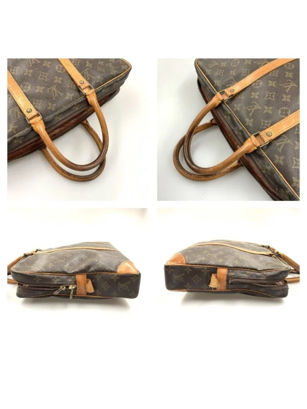 Louis Vuitton Monogram Porte Documents Voyage Business Bag Brown